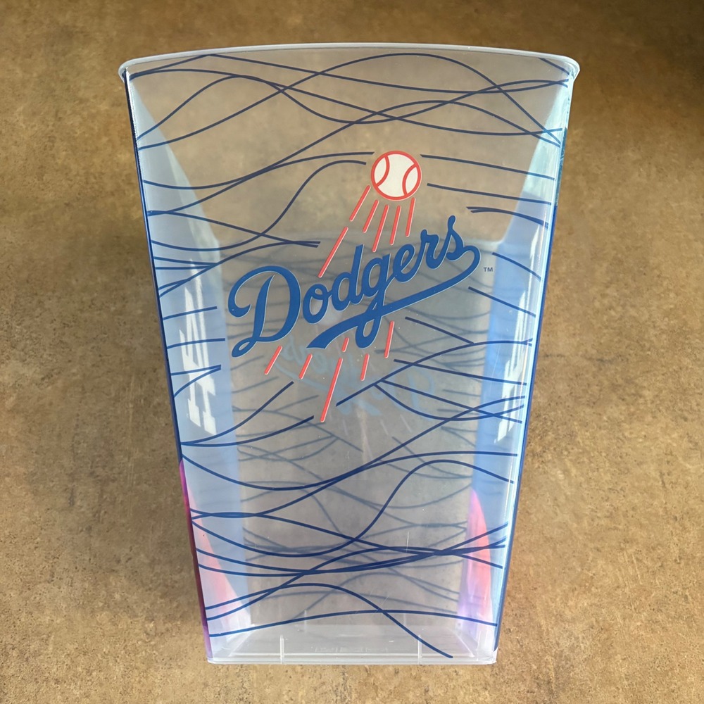 Los Angeles Dodgers Reusable Popcorn Tub Baseball Fan Souvenir Made In USA - Picture 2 of 5